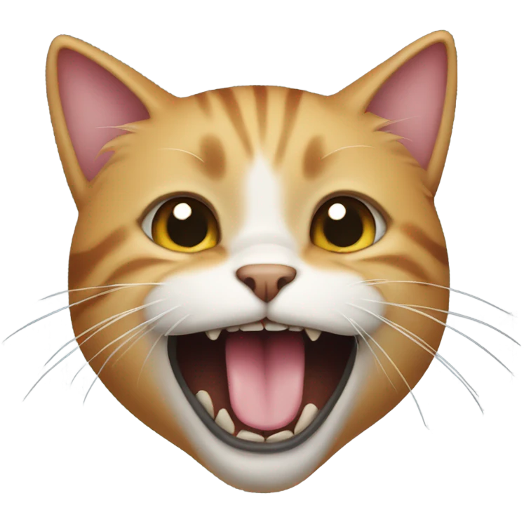 Cat biting its lip emoji