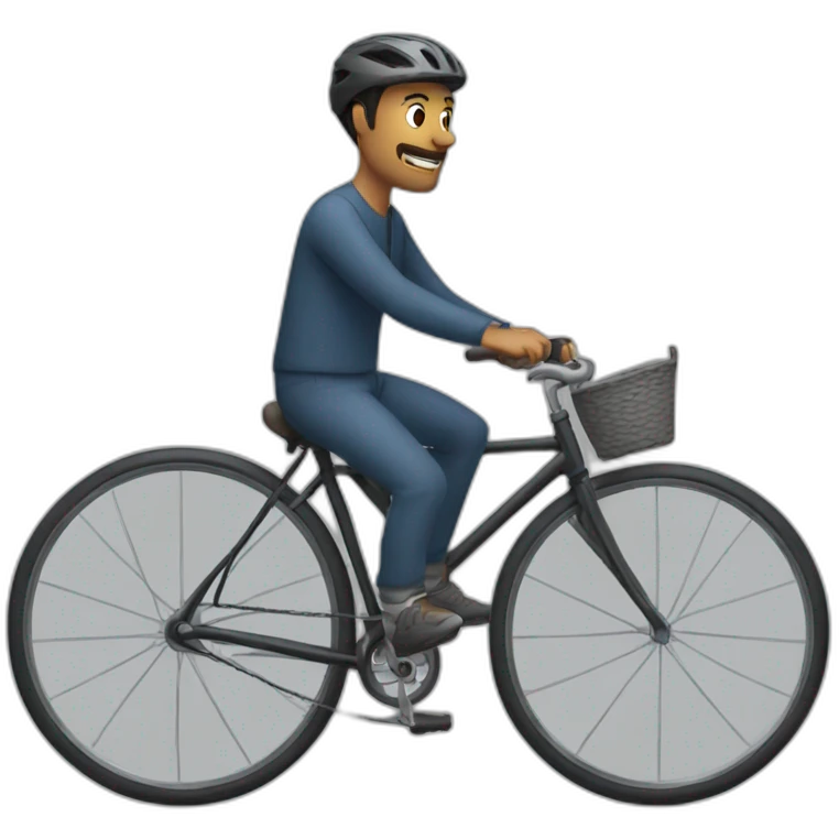 man in bicycle emoji