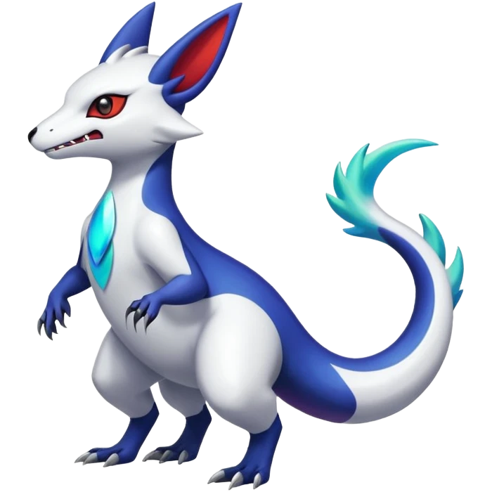 Shiny Vibrant Exotic Colorful Cool Zangoose-Salandit-Absol-fusion emoji