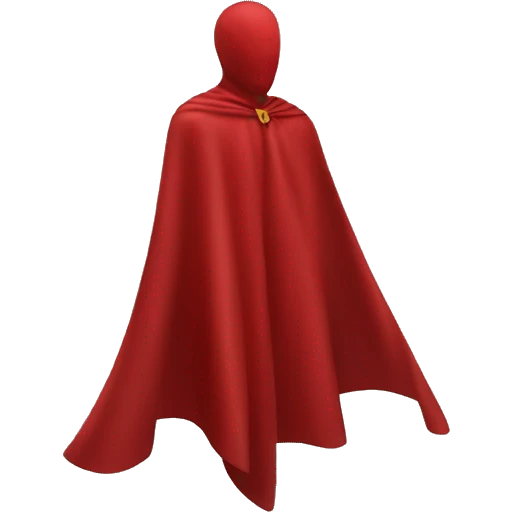 faceless mannequin flying red cape without hood emoji