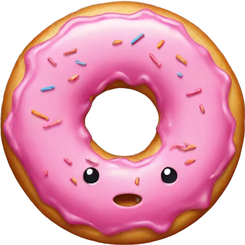Pink donut  emoji