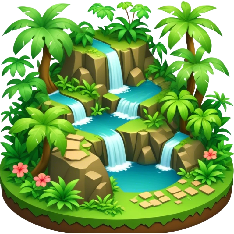 3d-isometric- jungle emoji