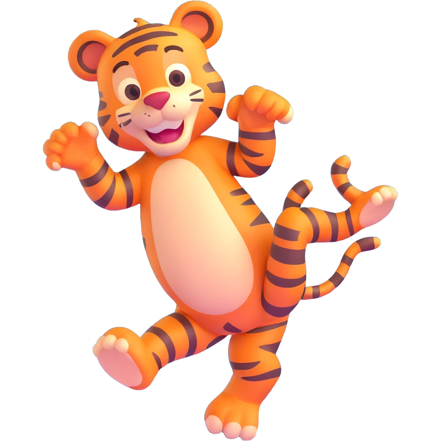 classic Tigger from Winnie the Pooh, cheerful and energetic emoji