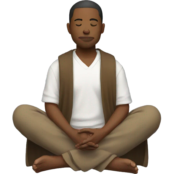 Prayer sitting with crossed legs emoji