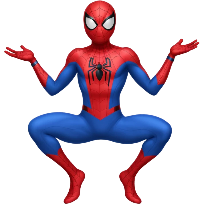 Spiderman full body doodle shock emoji