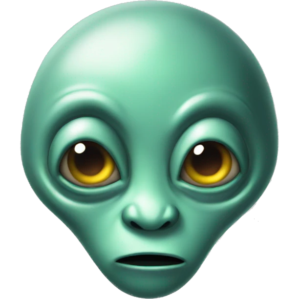 Funny alien emoji
