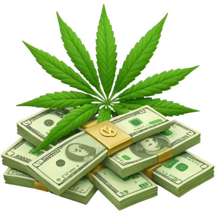 Marijuana and money emoji