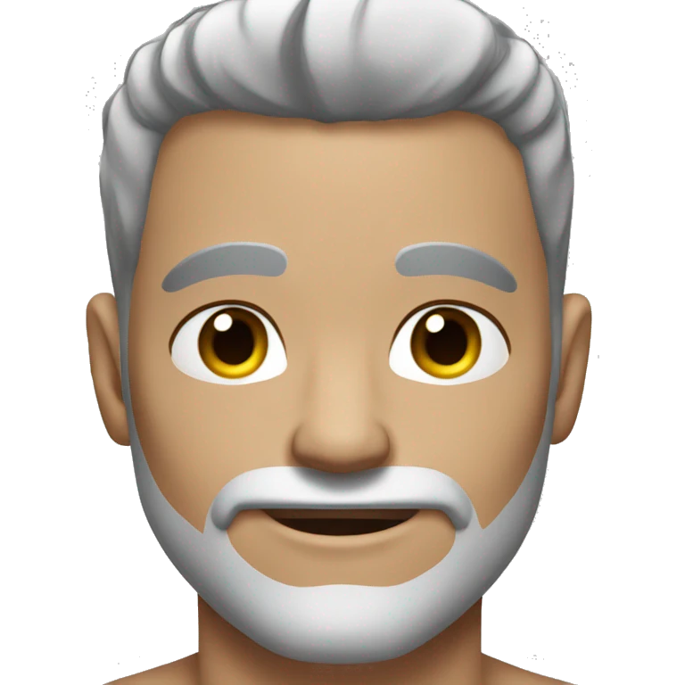 silver skinned man muscular man emoji