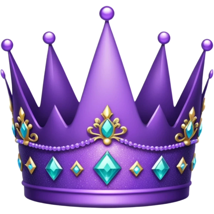 purple crown glitter  emoji
