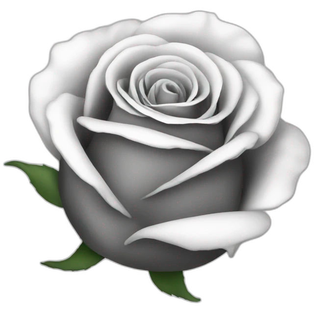 black and white rose emoji