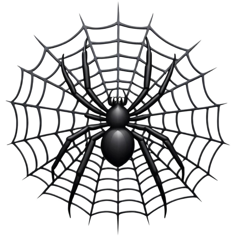 black spider web emoji