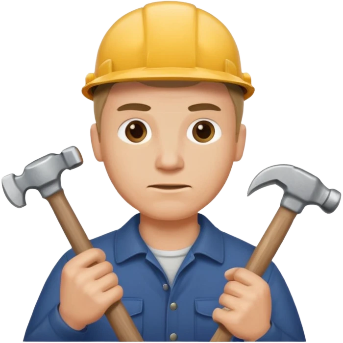 Men with a hammer and a nail emoji
