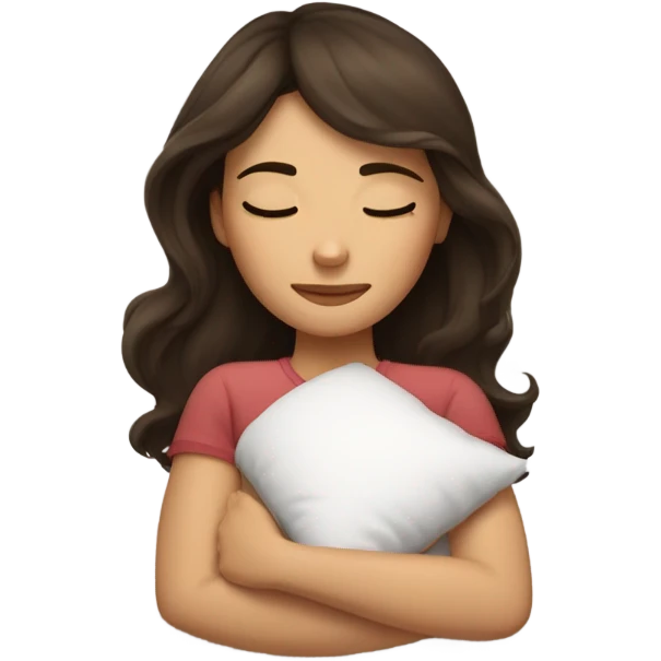 Brunette girl sleeping emoji