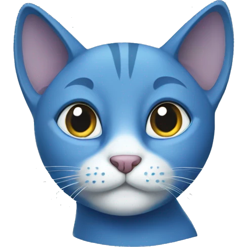 Blue cat emoji