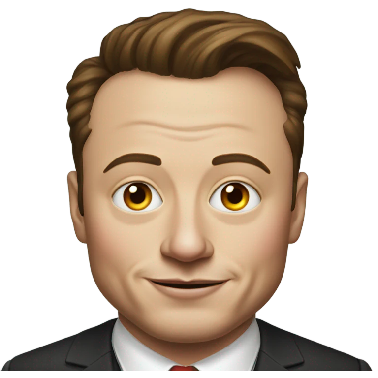 Elon musk with clown makeUp emoji