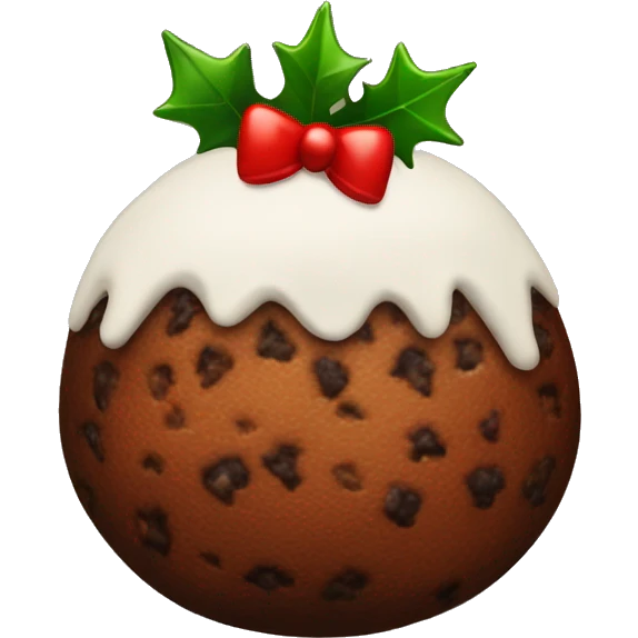 Christmas pudding emoji