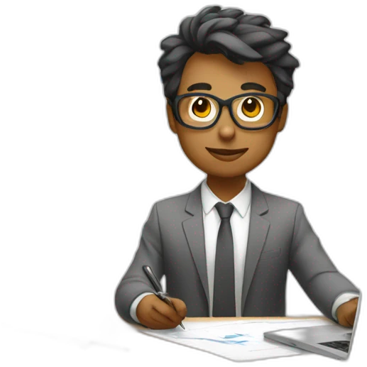 product manager working on graphs emoji
