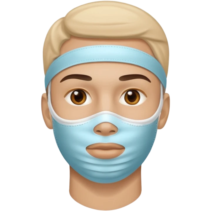 man with beauty mask  emoji