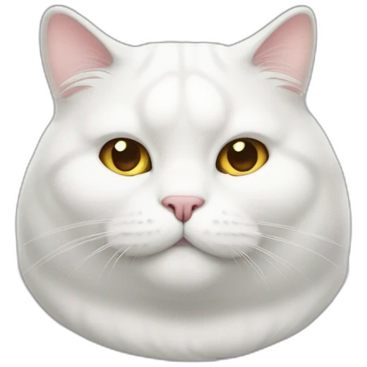 White fat cat emoji