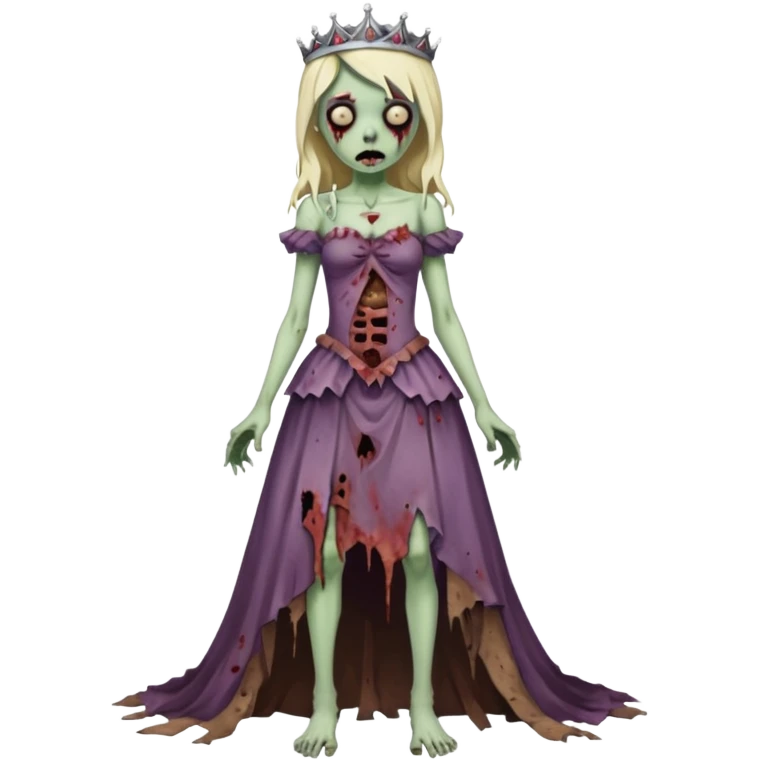 zombie princess full body torn dress emoji