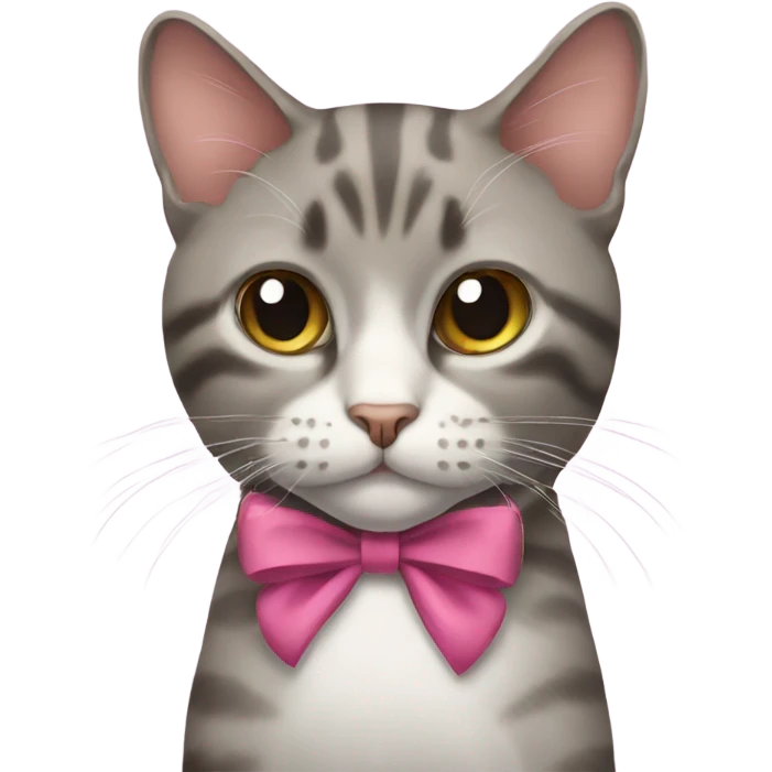 Cat with a bow emoji