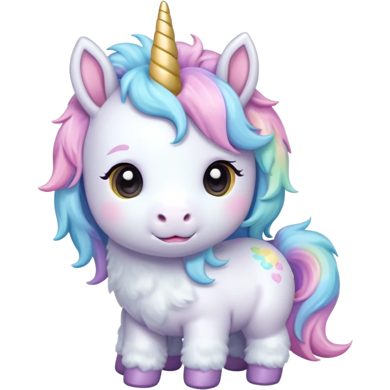 baby unicorn, chibi full body emoji