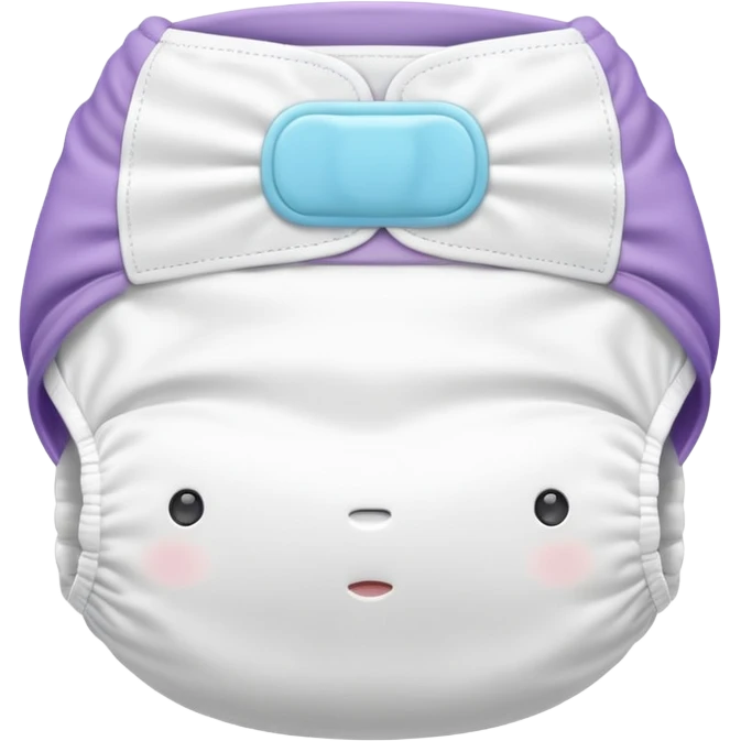 white baby diaper minimalistic emoji