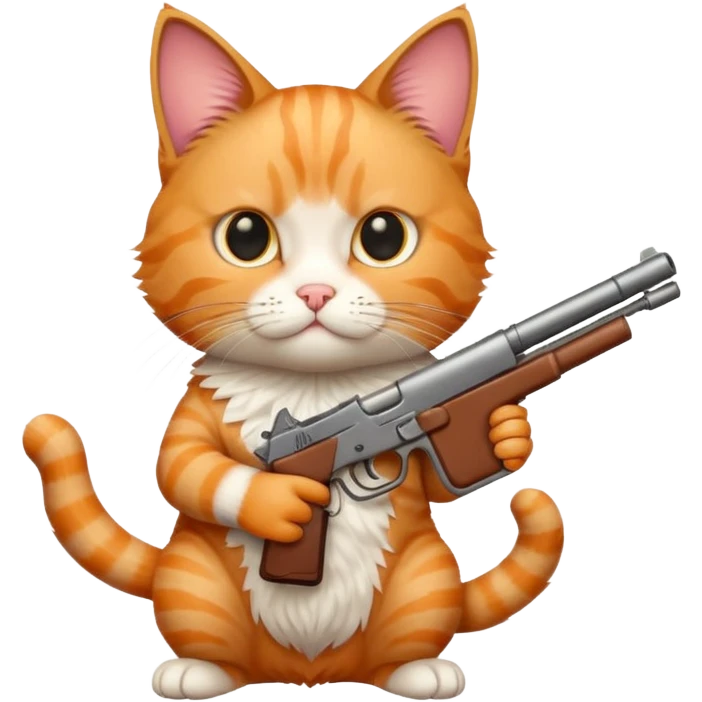 cat with a gun emoji