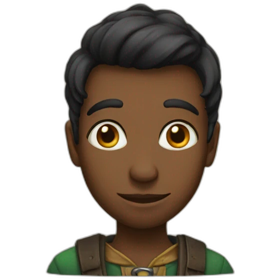 Black pinoccio emoji