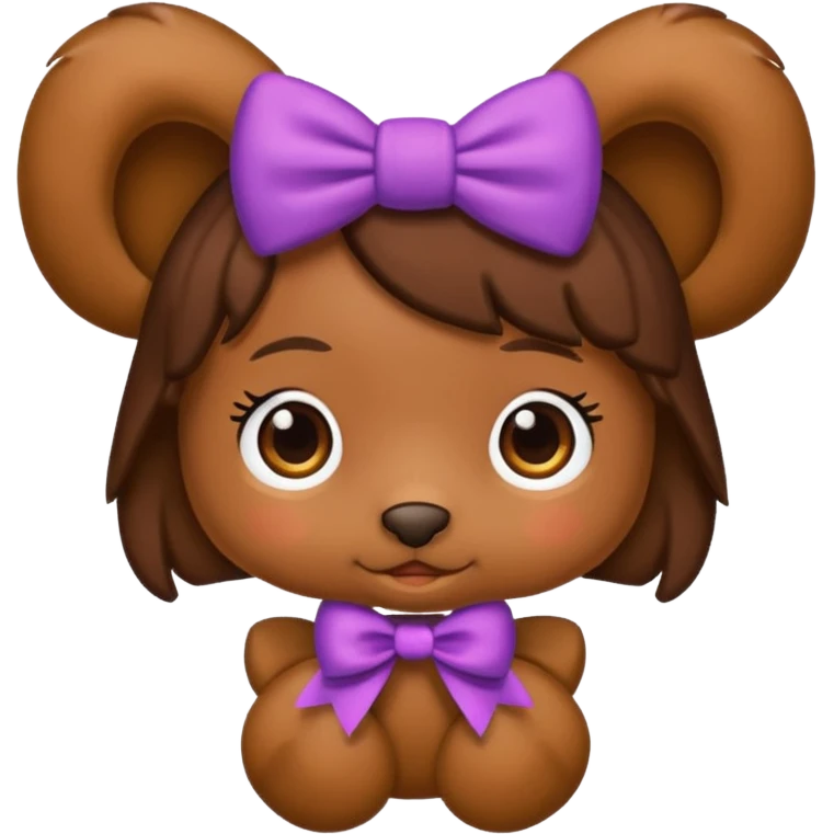 Pookie with bow emoji emoji