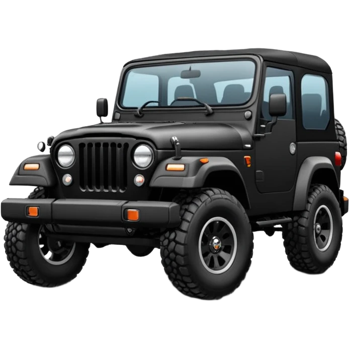 Black mahindra thar emoji