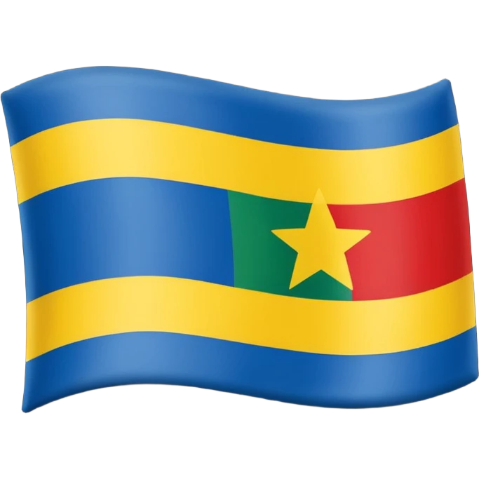 🇬🇦 flag up site and down site red colour centre middle white colour and for star red colour emoji