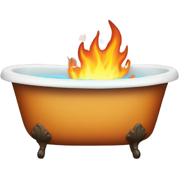 Burning bathtub emoji