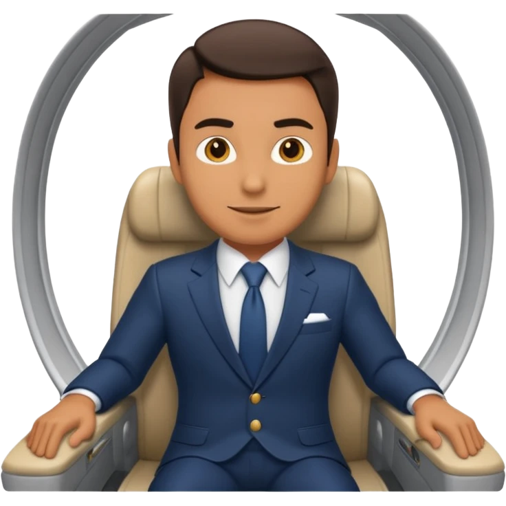Suit man riding a jet plane emoji
