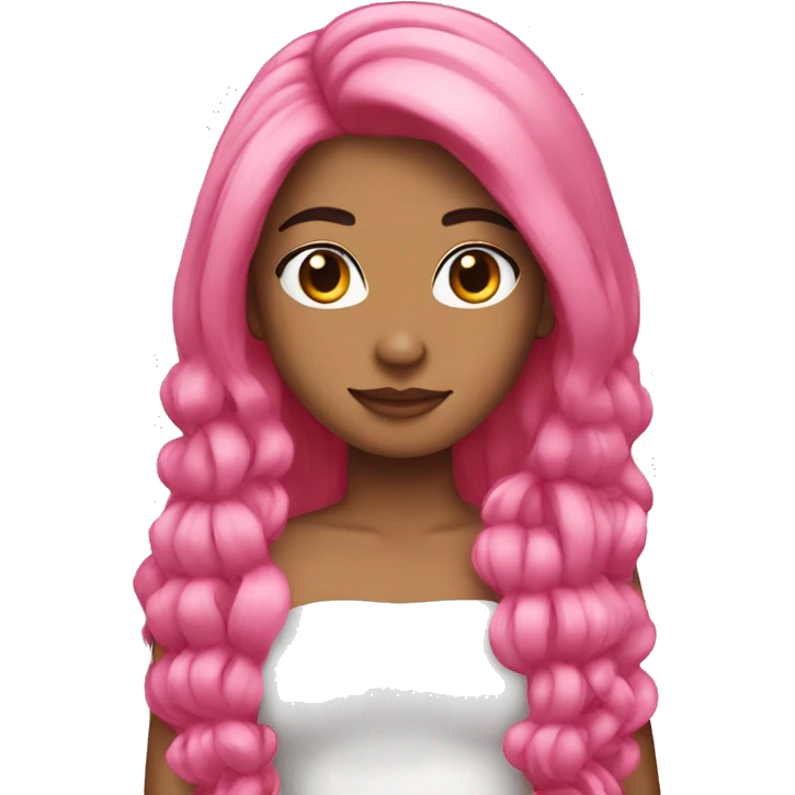 pink sof princess straight hair  emoji