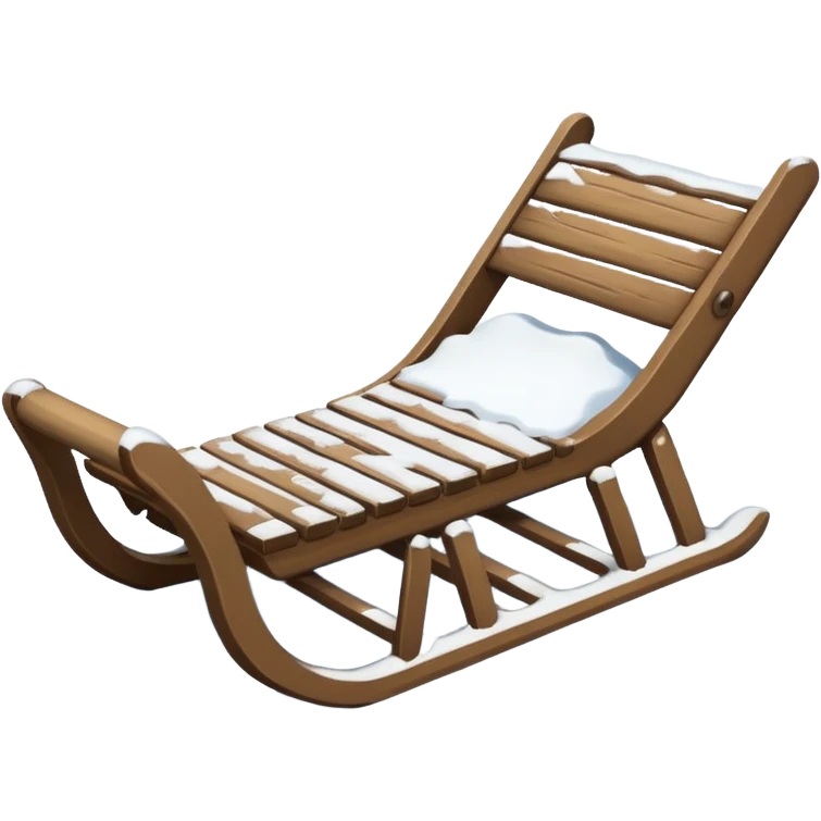 sledge surrounded with snow (no person) emoji