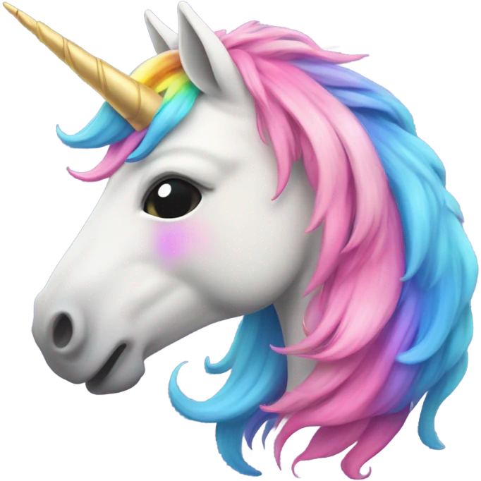 crying rainbow unicorn  emoji