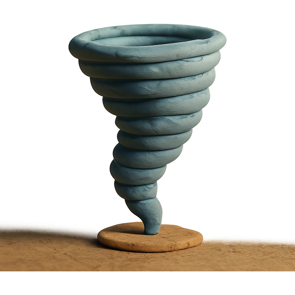 claymation style whirlwind emoji