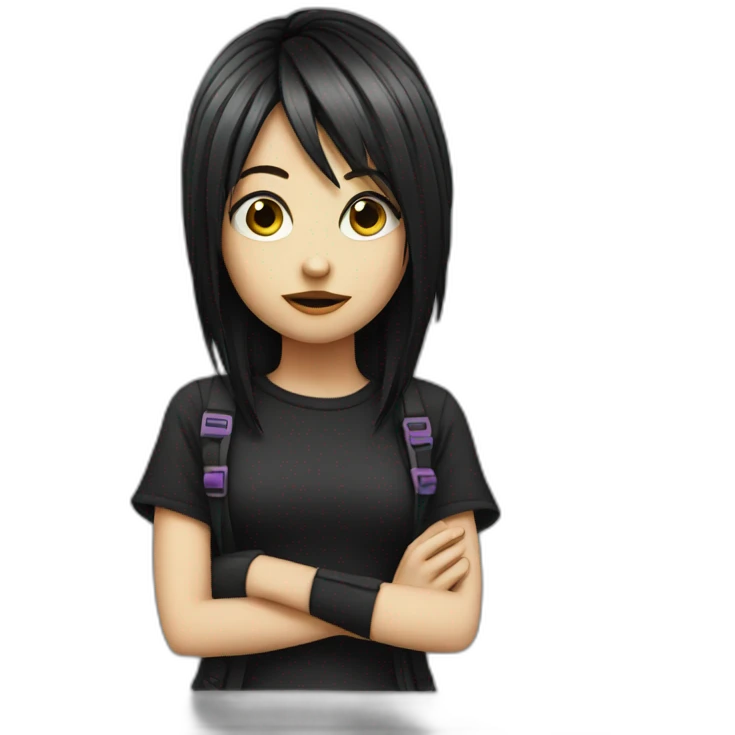 emo girl emoji