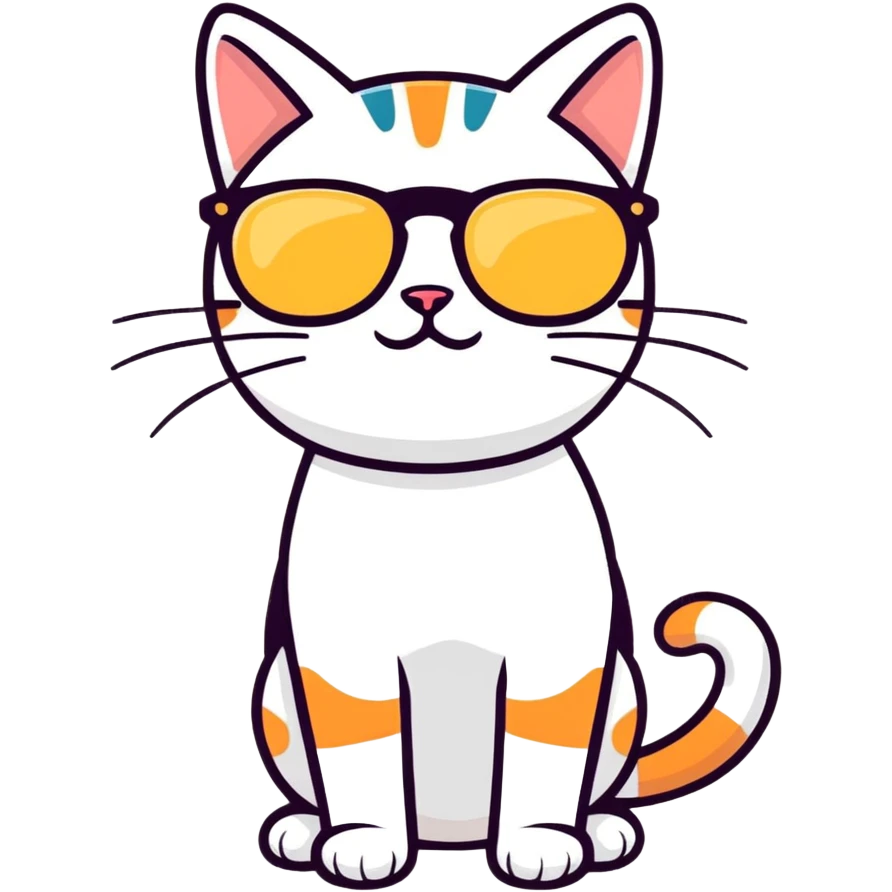 Cat with sunglasses emoji