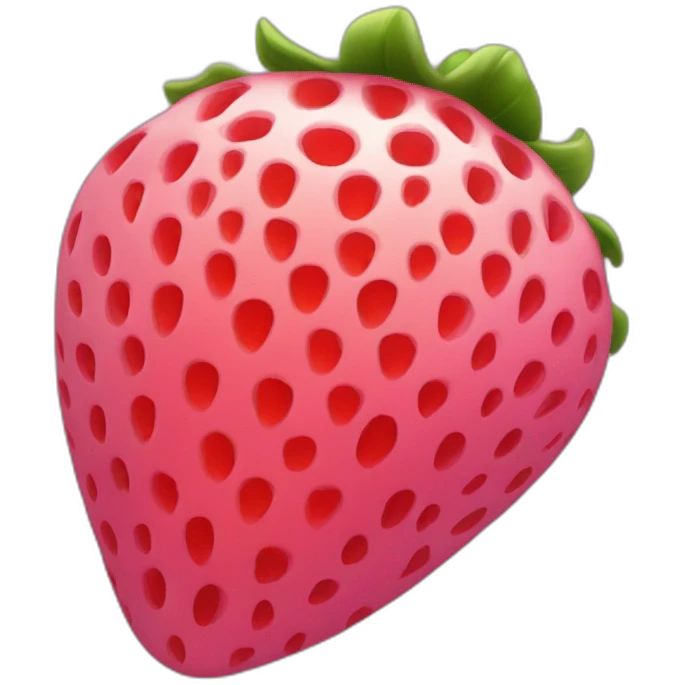 Une fraise de couleur rose emoji
