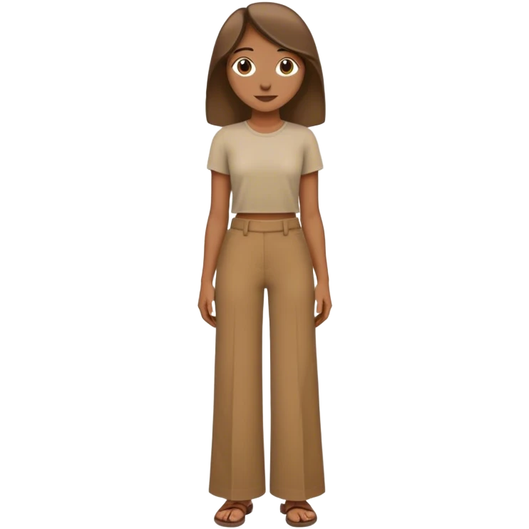 Wide leg brown pants emoji