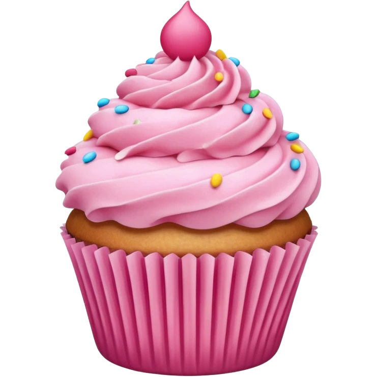 cupcake with pink icing emoji