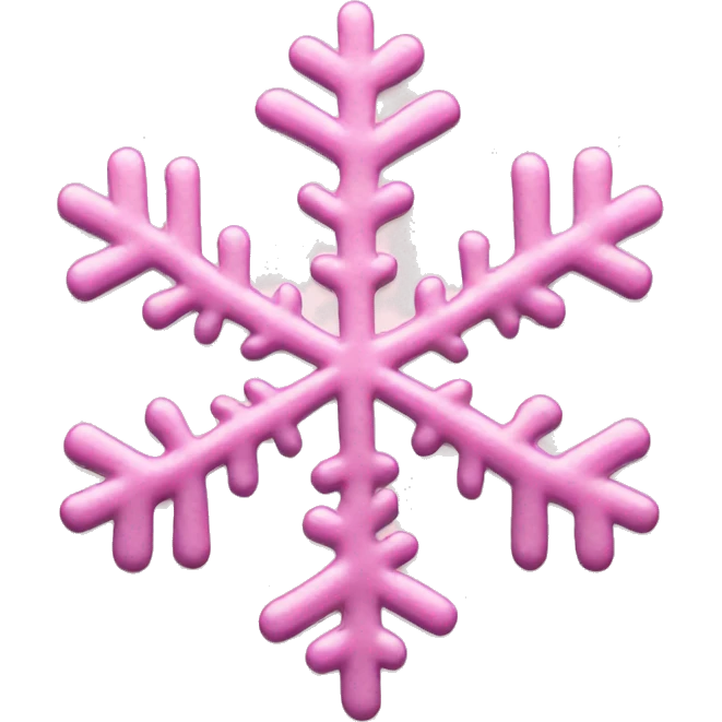 Baby pink snow flake emoji