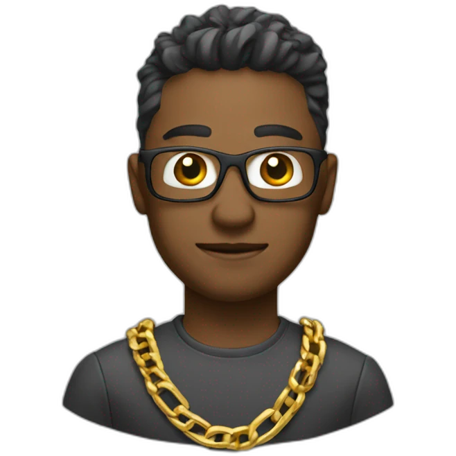 graphcis engineer swagged up with gold chain emoji