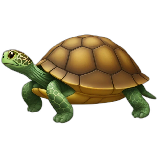 Chat sur un tortue emoji