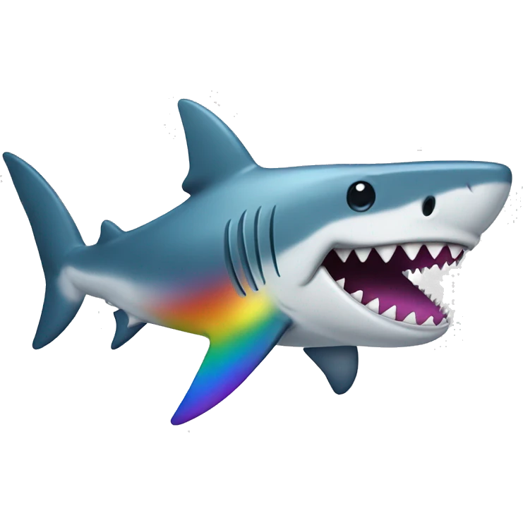 shark with rainb emoji