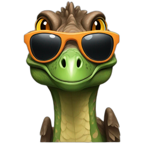 Deinonychus with sunglasses emoji
