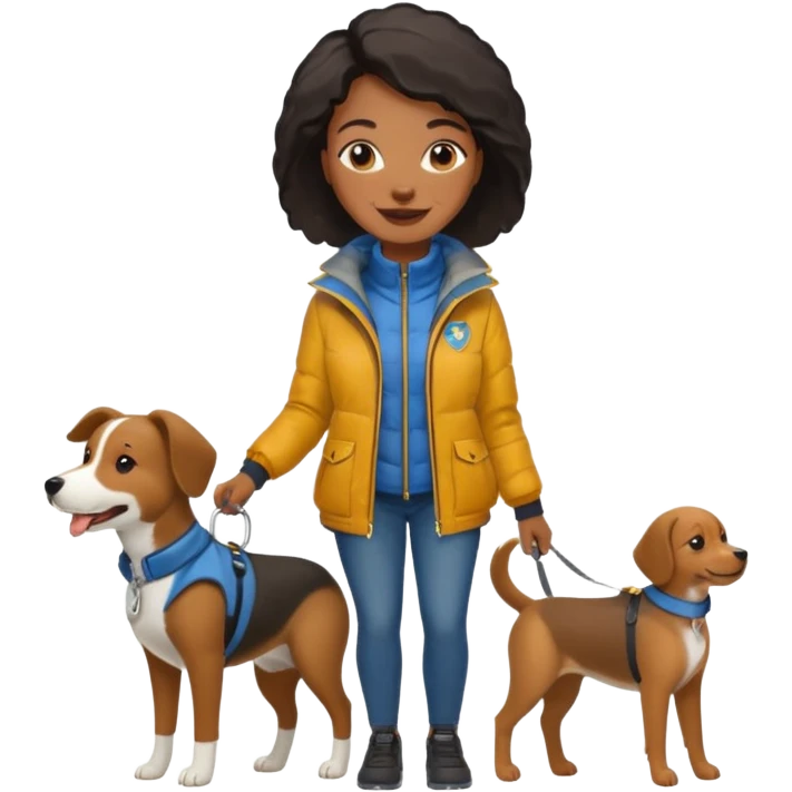 Dog Walker black woman emoji