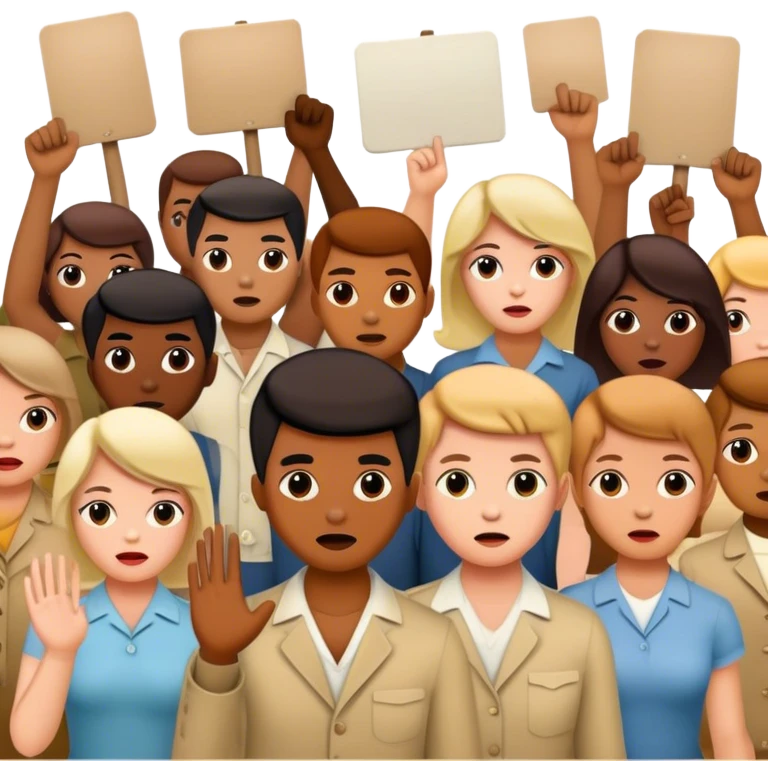 People protesting in the 1960's emoji